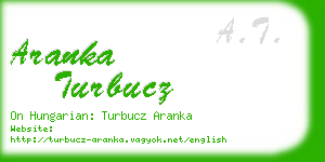 aranka turbucz business card